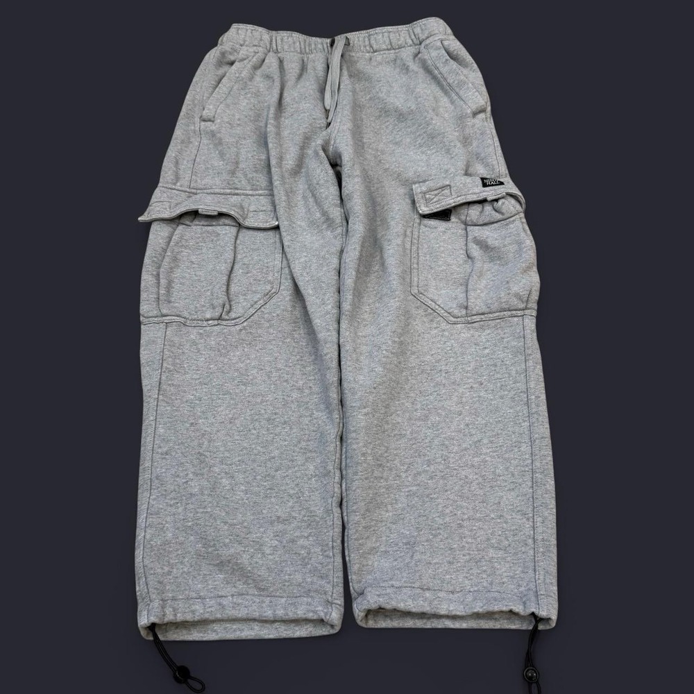 Ninth Hall Heavyweight Grey Cargo Fleece Sweatpants Adult Medium Skater Elastic